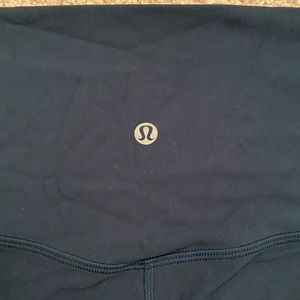 Dark blue/teal lululemon leggings. Size 2 length 25.